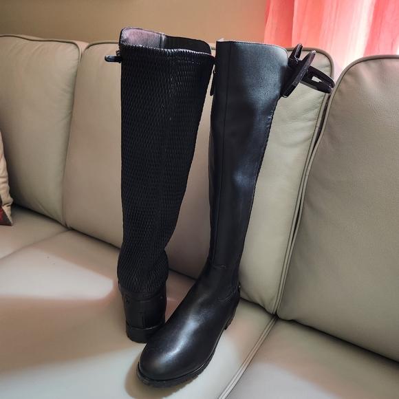 Black knee high boots sz8 - Picture 1 of 6